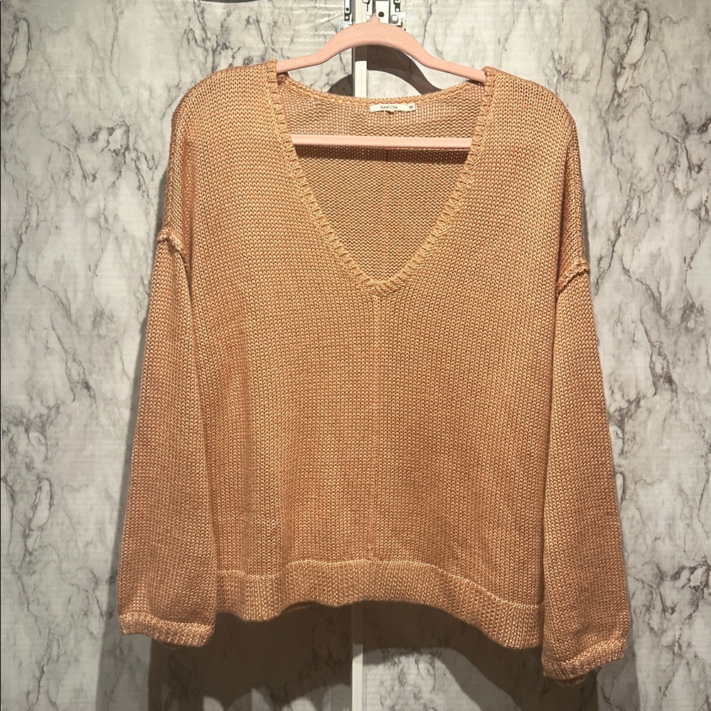 Tularosa Knit Sweater in Warm Peach